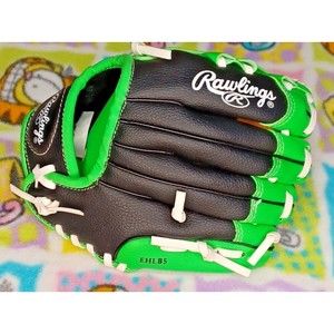Rawlings Baseball RH Glove PL90LG 9" black green.  Youth ball Pre-owned  Amazing